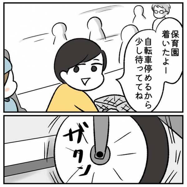 「こんなの惚れる」　長女を乗せたまま、バランスを崩した母親　ピンチを救ってくれたのは