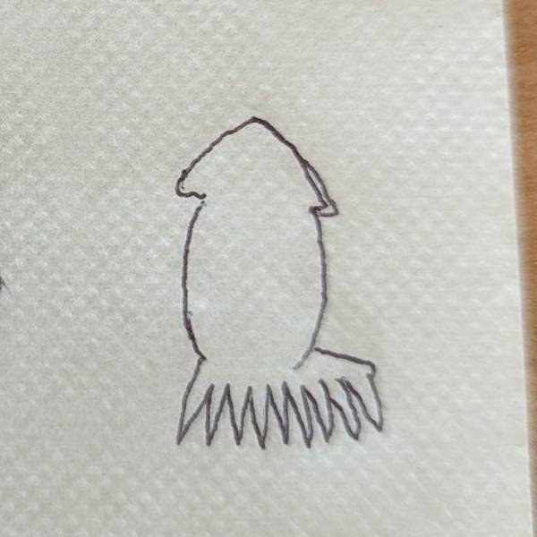 「計画性がなく描かれたイカ」の絵に「笑ったわ」「自分もこうなりそう」