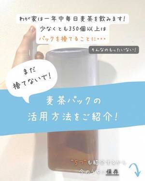 「麦茶パック、もう捨てない！」　使い終わった麦茶パックの意外な活用法