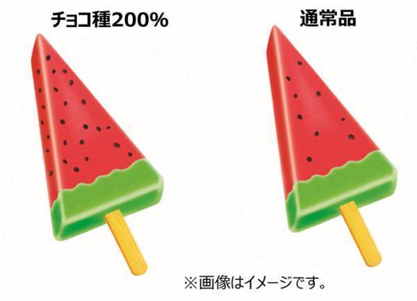 ２０２３年も登場！　ロッテ『スイカバー』のチョコ種が２倍に　期間限定で５月２日から