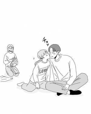 父にチューをせがまれる娘　まさかの展開に「笑った」「オチが最高」