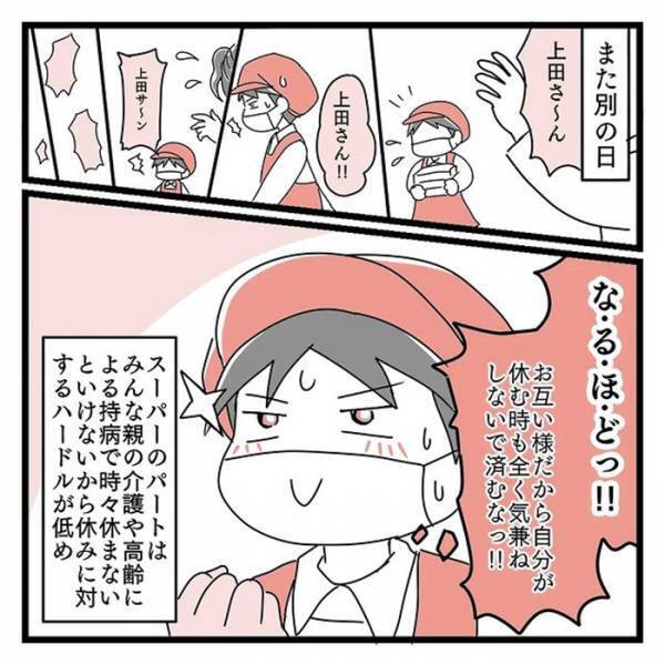 子供の高熱で、スーパーのパートを当日欠勤　３日後に謝罪すると、同僚が？