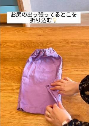 半袖Tシャツのスマートなたたみ方に「やってみる！」　誰でもできる簡単技が目からウロコ