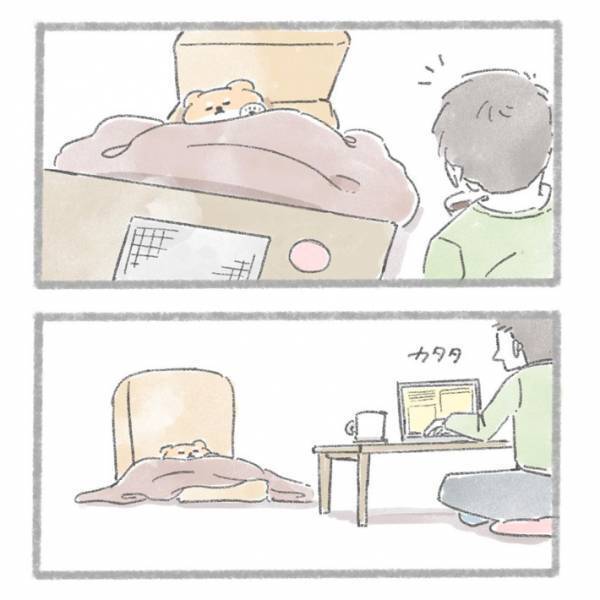 安心と信頼の表れ…？　犬の「家庭内ストーキング状態」が話題に