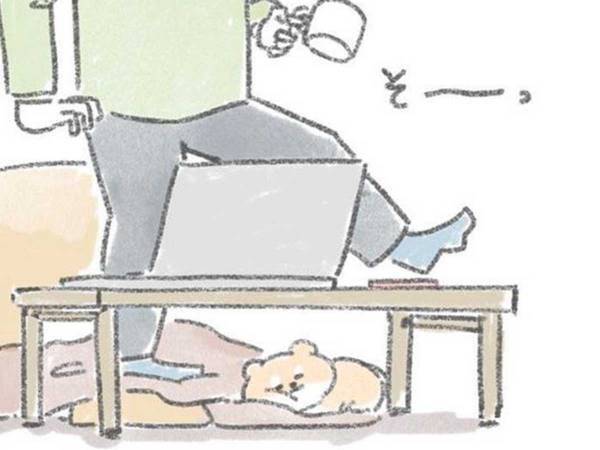 安心と信頼の表れ…？　犬の「家庭内ストーキング状態」が話題に