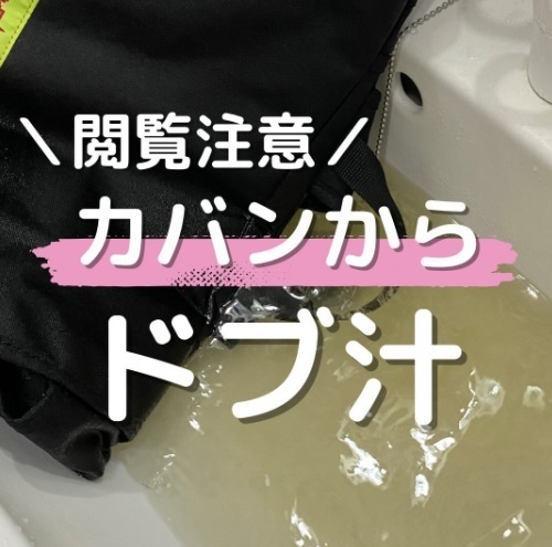 お気に入りのリュック　オキシ漬けした結果が「ドブ水」で衝撃