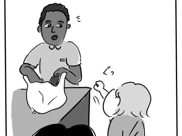 英語が分からず『握りこぶし』を差し出した３歳娘　すると、男性店員が？