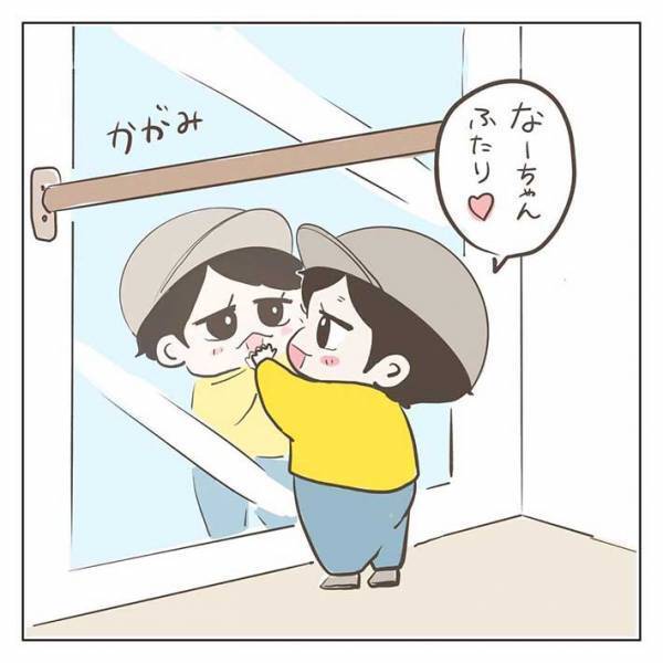 エレベーターにウキウキする４歳児が見せたギャップに「最高かよ」「親子そろって紳士」