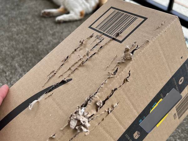 荷物を置き配で受け取り　しかし、箱がボロボロ！？　受け取り主が怒りのコメント