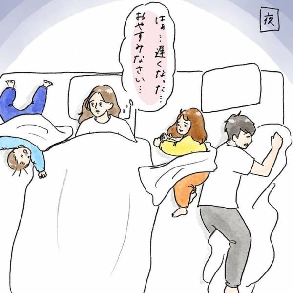 寝るのが遅くなった母親　夜中にふと、目が覚めると…「かわいすぎる」「我が家も一緒」