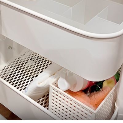 キャスター付きワゴンの収納、１００均グッズでさらに便利にするテクニック