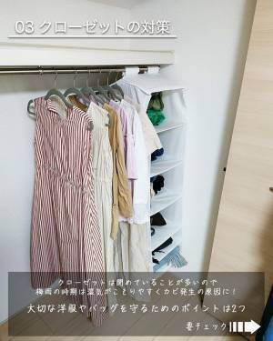 クローゼットも要注意　意外と知らない梅雨のカビ対策