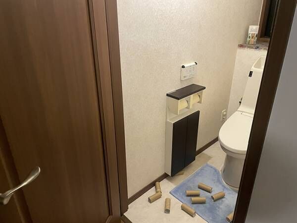 「家族一同ざわつきを隠せない」　トイレの光景に「頭がバグった」「ウチもやる！」