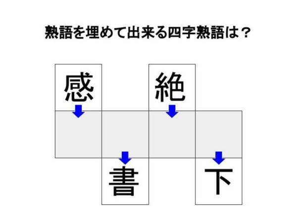 発想力と語彙力が問われる…！　この四字熟語は何？【クイズ】