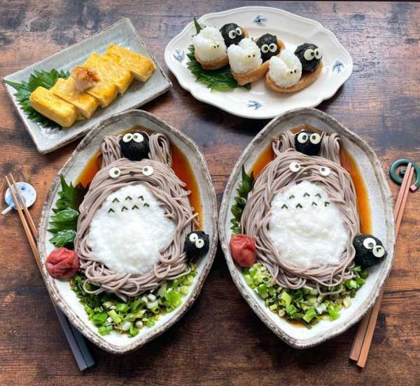 再現度の高い『トトロ蕎麦』にコメント続出　「めちゃ合ってる」「かわいい！」