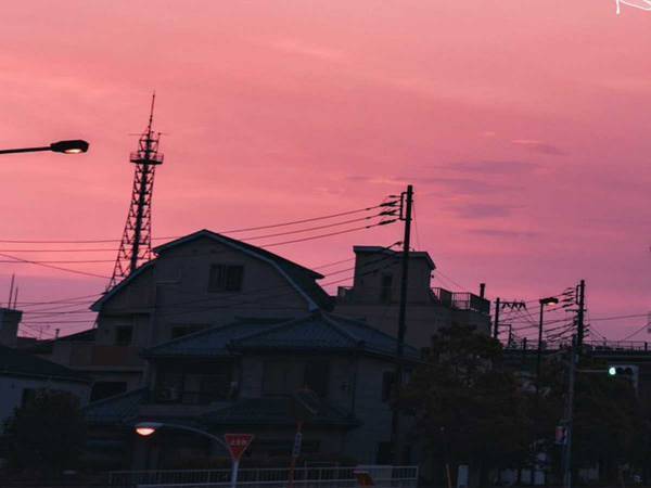 夕暮れ時の空に浮かぶ一筋の雲　まるで『あの生き物』のようだと話題に