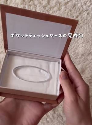 １００均でまさかのシンデレラフィット！　ポケットティッシュをおしゃれに収納する方法が「かわいい」