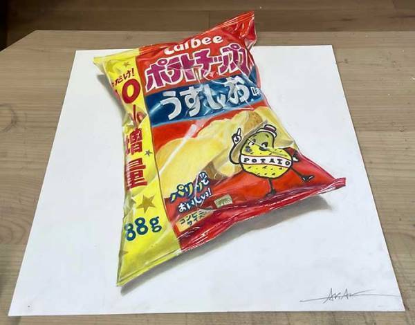 カルビーのポテトチップスを写した１枚　その正体に「震える…」「天才としか思えない」