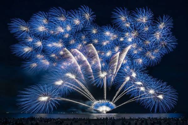 「魅力が伝わってくる」「気付かなかった」　青色の花火を撮影した写真に感動のため息