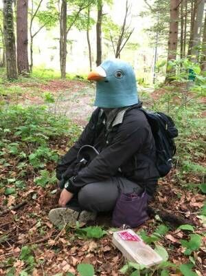 「笑い飯の『鳥人』かよ！」　長野の森で撮られた写真に「ヒザから崩れ落ちて笑った」