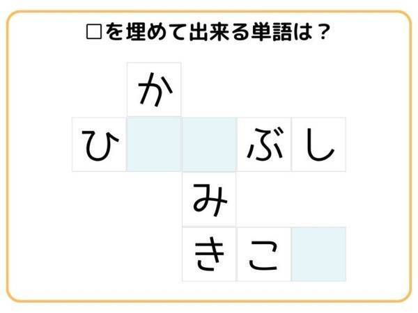 コレなら分かるぞ！　□に入る３文字は何？【クロスワード】