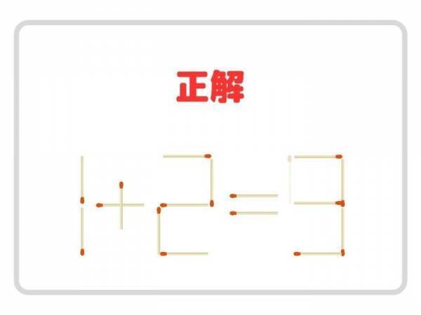 マッチ棒を１本だけ動かして、正しい計算式に作り替えよ【クイズ】