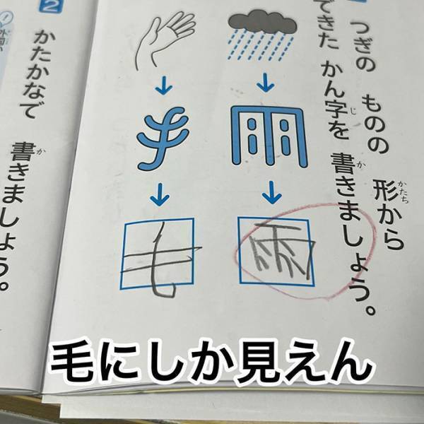母「爆笑しながら丸付けしたぞ」　小２息子の『珍解答』にツッコミが止まらない