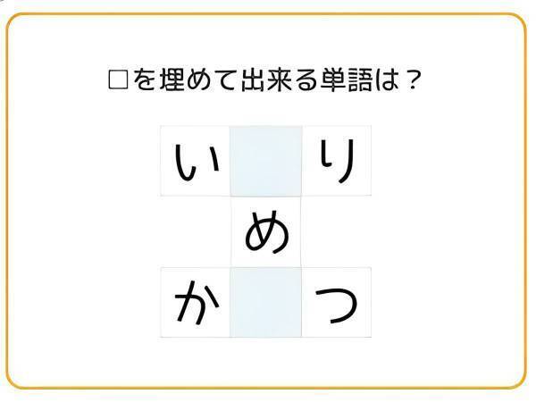 案外難しい…！　□を埋めて言葉を完成させよ【クロスワード】