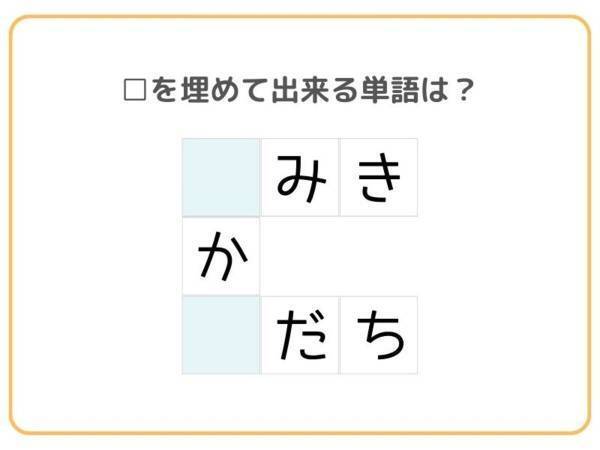 簡単かと思いきや…？　□を埋めて単語を完成させよ【クロスワード】
