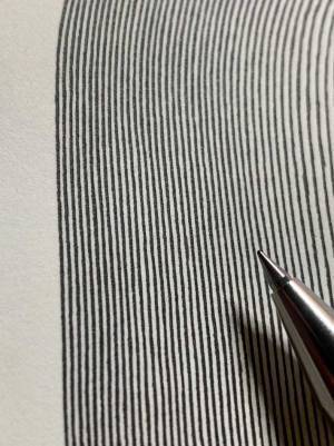 線だけを書く男性　あまりに機械的すぎるイラストに「前世プリンターだろ」「理解が追いつかない」