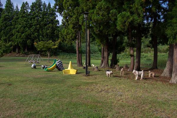 公園の『パンダ像』の見た目にゾッ！　「人間も食べそう」と話題に