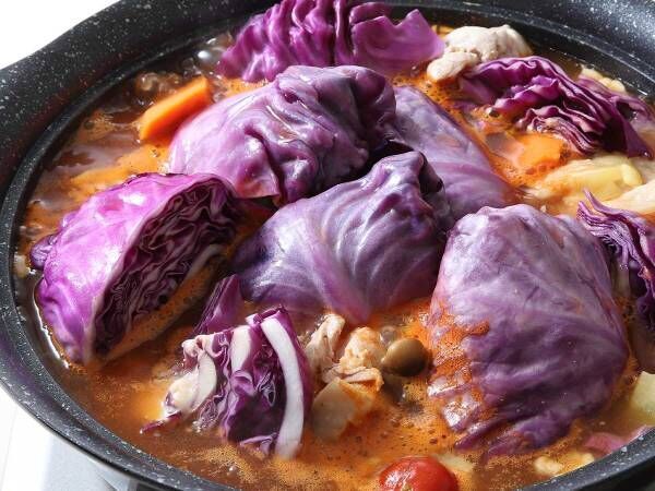 紫キャベツの鍋にギョッ！　ハロウィンにピッタリな鍋レシピに「魔女が作ったみたい」