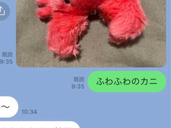母親に『ふわふわのカニ』と送ったら？　返信に「韻踏んでて強い」「ジワジワくる」
