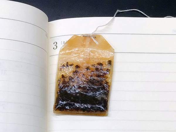 「しっとり感にドキッとする」　手帳に挟まれた『使用済みティーバッグ』の正体は？