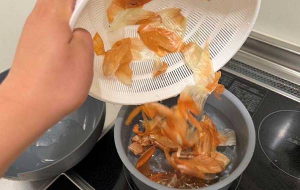 剥いた玉ねぎの皮、どうしてる？　料理に使えるから捨てないで！