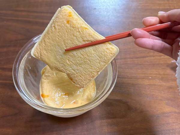 卵液にそのまま浸す新発想！　ランチパックで作るフレンチトーストが絶品
