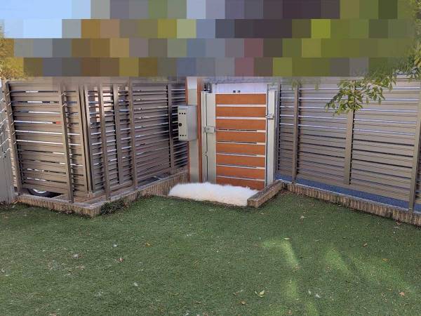 ドアの前に突如現れた『白い物体』　真相にクスッとする人が続出　「敷物かと思った」