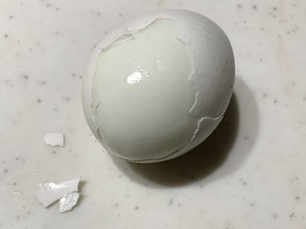 ゆで卵の殻がツルッとむける　身近なアイテムを使った発想に「早く知りたかった」「子供もできそう」
