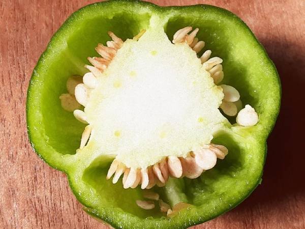 こんなに簡単に？　ピーマンのヘタや種の効率的な切り方