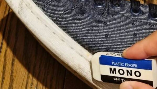 スニーカーのソール、汚れが目立つなら？　ある文房具を使ったお手入れ方法に「助かります」「こするだけで！」