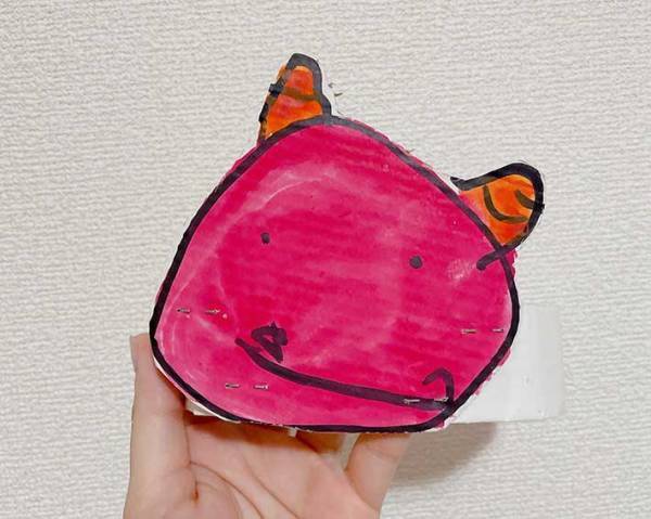 「ママ、見たら怖くて泣いちゃうかもよ」　４歳児が作った鬼のお面に１４万『いいね』！