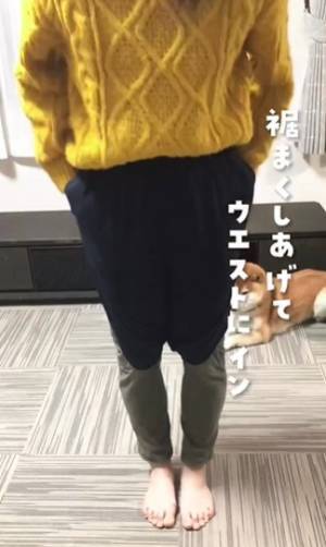 ワイドパンツの裾がトイレの床に付いてしまう！　覚えておきたい回避技に「困ってた！」「試してみる」
