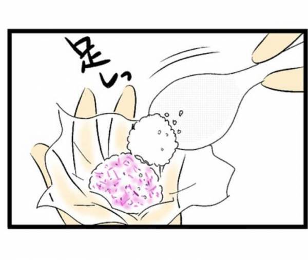 ゆかりのおにぎりを作る母親　お弁当作りでありがちな『失敗』に「分かる」「私もよくやります」