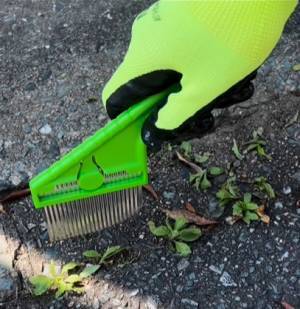 コンクリートの隙間から生える頑固な雑草はコレで除去！　女性でも楽に使える「雑草ブラシ」とは？