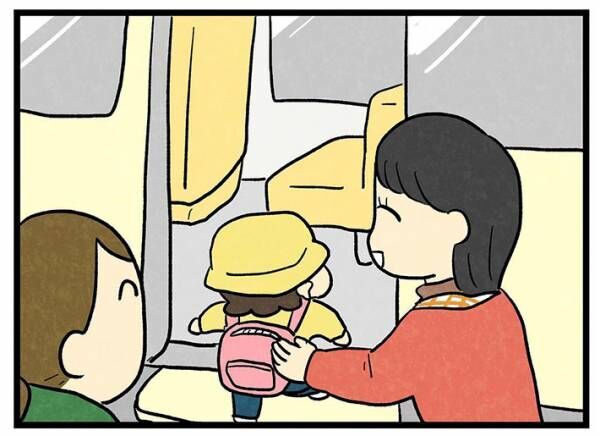 通園バスと子供の漫画
