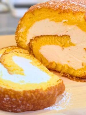 ロールケーキが切り分けにくいなら？　意外なアレを使った方法に「これは気持ちいい」