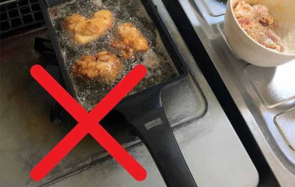 玉子焼きフライパンで揚げ物していい？　企業の回答に「ゾッとした」