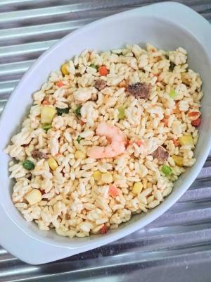 冷凍エビピラフがチーズリゾットに変身　レシピに「簡単すぎ」「忙しい日に最適」