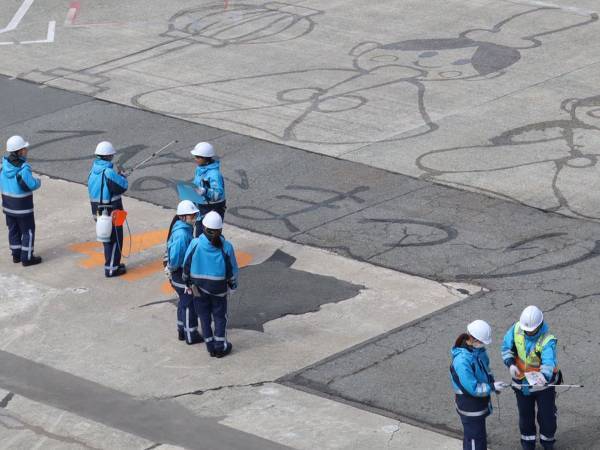 「天才！」「芸術的」　ひな祭りの日、空港の滑走路に突如現れたのは？