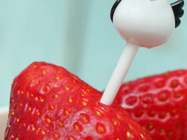 「明日セリア行ってくる」　イチゴに刺さったモノに「これは買い」「知らなかった！」